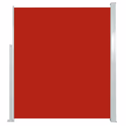 vidaXL Patio Retractable Side Awning Outdoor Privacy Screen Canopy Sunshade - red, 160 x 300 cm