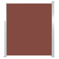 vidaXL Patio Retractable Side Awning Outdoor Privacy Screen Canopy Sunshade - brown, 160 x 300 cm