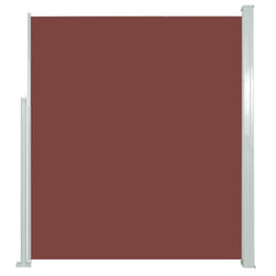 vidaXL Patio Retractable Side Awning Outdoor Privacy Screen Canopy Sunshade - brown, 160 x 300 cm