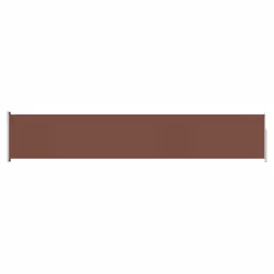 vidaXL Retractable Side Awning Garden Privacy Screen Balcony Outdoor Screen - brown, 117 x 600 cm - Additional view 2