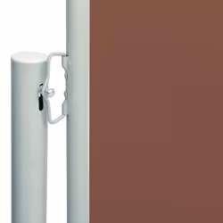 vidaXL Retractable Side Awning Garden Privacy Screen Balcony Outdoor Screen - brown, 117 x 600 cm - Additional view 3