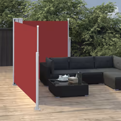 vidaXL Retractable Side Awning Garden Privacy Screen Multi Colours Multi Sizes - red, 160 x 600 cm