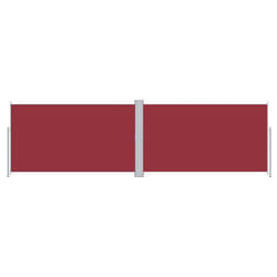 vidaXL Retractable Side Awning Garden Privacy Screen Multi Colours Multi Sizes - red, 180 x 600 cm