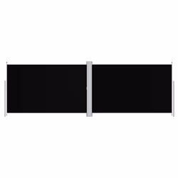 vidaXL Retractable Side Awning Garden Privacy Screen Multi Colours Multi Sizes - black, 200 x 600 cm