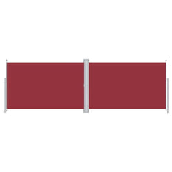 vidaXL Retractable Side Awning Garden Privacy Screen Multi Colours Multi Sizes - red, 200 x 600 cm