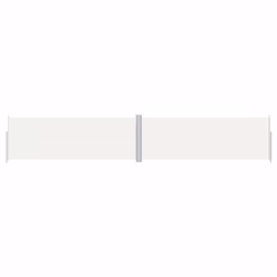 vidaXL Retractable Side Awning Balcony Windscreen Patio Sun Protection Screen - cream, 180 x 1000 cm - Additional view 2