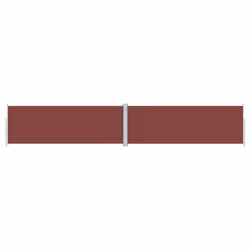 vidaXL Retractable Side Awning Balcony Windscreen Patio Sun Protection Screen - brown, 180 x 1000 cm - Additional view 2