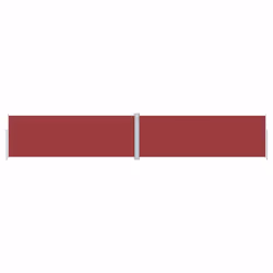 vidaXL Retractable Side Awning Balcony Windscreen Patio Sun Protection Screen - red, 180 x 1000 cm - Additional view 2