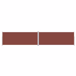 vidaXL Retractable Side Awning Balcony Windscreen Patio Sun Protection Screen - brown, 200 x 1000 cm - Additional view 3