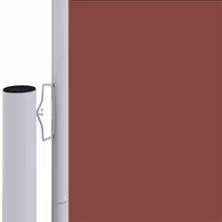 vidaXL Retractable Side Awning Balcony Windscreen Patio Sun Protection Screen - brown, 200 x 1000 cm - Additional view 4