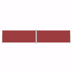 vidaXL Retractable Side Awning Balcony Windscreen Patio Sun Protection Screen - red, 200 x 1000 cm - Additional view 2