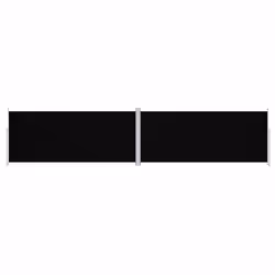 vidaXL Retractable Side Awning Balcony Windscreen Patio Sun Protection Screen - black, 220 x 1000 cm - Additional view 2