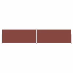 vidaXL Retractable Side Awning Balcony Windscreen Patio Sun Protection Screen - brown, 220 x 1000 cm - Additional view 2