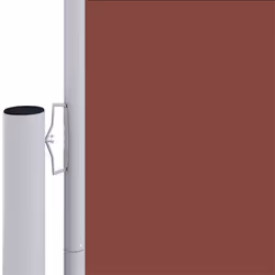 vidaXL Retractable Side Awning Balcony Windscreen Patio Sun Protection Screen - brown, 220 x 1000 cm - Additional view 3