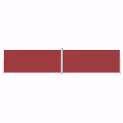 vidaXL Retractable Side Awning Balcony Windscreen Patio Sun Protection Screen - red, 220 x 1000 cm - Additional view 2