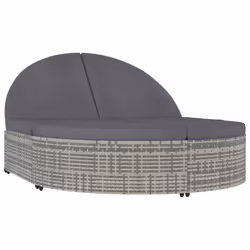 VidaXL 318161, Lounge, Padded seat, Polyrattan, Steel, Grey, 1380 mm, 1980 mm