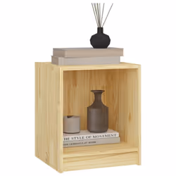 vidaXL Solid Pinewood Bedside Cabinet Nightstand Storage Cabinet Multi Colours - brown, 1