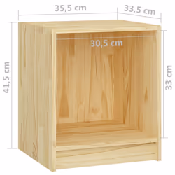 vidaXL Solid Pinewood Bedside Cabinet Nightstand Storage Cabinet Multi Colours - brown, 1 - Additional view 7