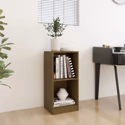 vidaXL Solid Pinewood Side Cabinet Living Room Side Sofa Table Multi Colours - honey brown