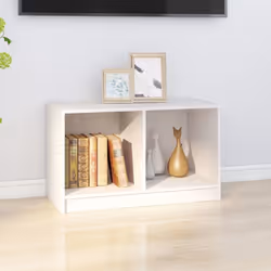 vidaXL Solid Pinewood TV Cabinet TV Stand Stereo Hifi Cabinet Multi Colours - white