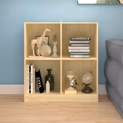 vidaXL Solid Pinewood Sideboard Cupboard Bookcase Book Stand Multi Colours - brown - Additional view 3