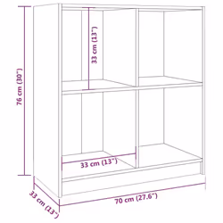vidaXL Solid Pinewood Sideboard Cupboard Bookcase Book Stand Multi Colours - brown - Additional view 8