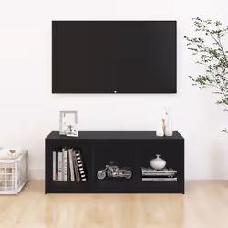 vidaXL Solid Pinewood TV Cabinet Living Room Sideboard TV Stand Multi Colours - black
