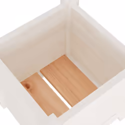 vidaXL 1/2x Solid Pinewood Garden Planter Outdoor Flower Box Pot Patio Planter - white, 1 - Additional view 7