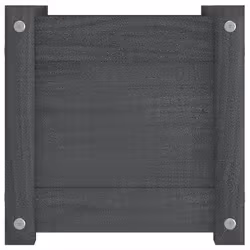 vidaXL 1/2x Solid Pinewood Garden Planter Outdoor Flower Box Pot Patio Planter - grey, 2 - Additional view 5