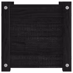 vidaXL 1/2x Solid Pinewood Garden Planter Outdoor Flower Box Pot Patio Planter - black, 2 - Additional view 5