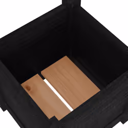 vidaXL 1/2x Solid Pinewood Garden Planter Outdoor Flower Box Pot Patio Planter - black, 2 - Additional view 6