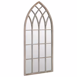vidaXL Mirror Iron for Indoor Use Hanging Mirror Black/Sand 100x45/70x30 cm - sand, 70 x 30 cm - Additional view 2
