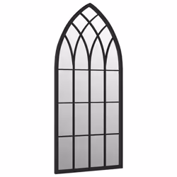 vidaXL Mirror Iron for Indoor Use Hanging Mirror Black/Sand 100x45/70x30 cm - black, 70 x 30 cm - Additional view 2