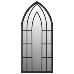 vidaXL Mirror Sand Iron for Indoor Use Wall Mirror Black/Sand 100x45/70x30 cm - black, 100 x 45 cm