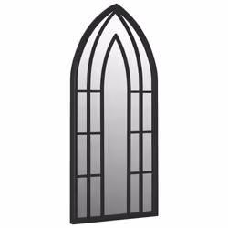 vidaXL Mirror Sand Iron for Indoor Use Wall Mirror Black/Sand 100x45/70x30 cm - black, 100 x 45 cm