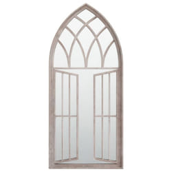 vidaXL Mirror Sand Iron for Indoor Use Wall Mirror Black/Sand 100x45/70x30 cm - sand, 100 x 45 cm