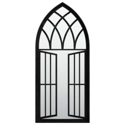vidaXL Mirror Sand Iron for Indoor Use Wall Mirror Black/Sand 100x45/70x30 cm - black, 100 x 45 cm