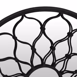 vidaXL Mirror Sand Iron Round for Indoor Use Mirror Black/Sand 40x3/60x3 cm - black, 60 x 3 cm - Additional view 4