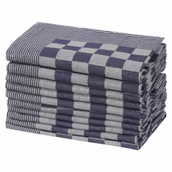 vidaXL Kitchen Towels Dish Cloth Tea Towels Bar Dish Towels Blue and Cotton - blue and white, 20 pcs