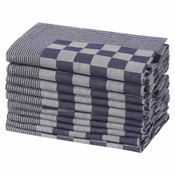 vidaXL Kitchen Towels Dish Cloth Tea Towels Bar Dish Towels Blue and Cotton - blue and white, 50 pcs