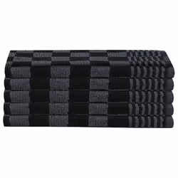 vidaXL Towel Set Kitchen Dish Cloth Tea Towel Dish Towels Blue and Cotton - black and grey, 20 pcs - Additional view 7
