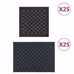 vidaXL Towel Set Kitchen Dish Cloth Tea Towel Dish Towels Blue and Cotton - black and grey, 50 pcs
