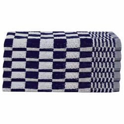 vidaXL Towel Set Kitchen Dish Cloth Tea Towel Dish Towels Blue and Cotton - blue and white, 20 pcs - Additional view 7