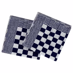 vidaXL Towel Set Kitchen Dish Cloth Tea Towel Dish Towels Blue and Cotton - blue and white, 20 pcs - Additional view 8