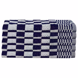 vidaXL Towel Set Kitchen Dish Cloth Tea Towel Dish Towels Blue and Cotton - blue and white, 50 pcs