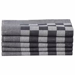 vidaXL Towel Set Kitchen Dish Cloth Tea Towel Dish Towels Blue and Cotton - black and white, 20 pcs - Additional view 8
