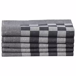 vidaXL Towel Set Kitchen Dish Cloth Tea Towel Dish Towels Blue and Cotton - black and white, 50 pcs - Additional view 6