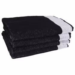 vidaXL Towel Set Kitchen Dish Cloth Tea Towels Dish Towels 12 Piece Cotton - black - Additional view 6
