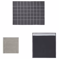 vidaXL Towel Set Kitchen Dish Cloth Tea Towels Dish Towels 12 Piece Cotton - grey - Additional view 4