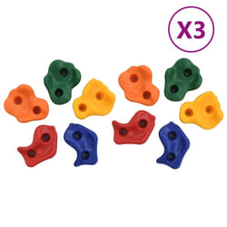 vidaXL 10/20x Climbing Stones Multicolour PE Outdoor Grab Rocks Holding Stones - 30
